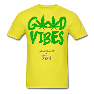 Good Vibes Keep Calm Men's T-Shirt - yellow