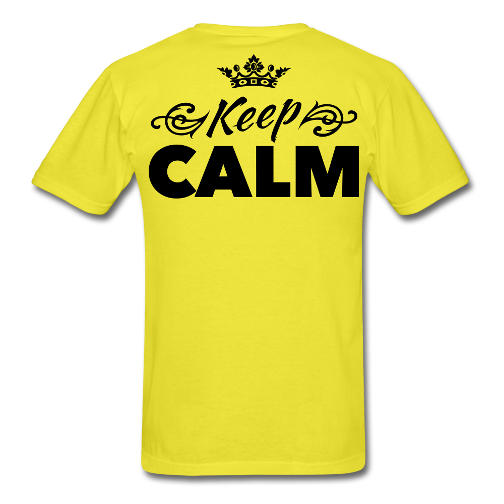 Good Vibes Keep Calm Men's T-Shirt - yellow