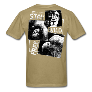 Wild and Free Men's T-Shirt - khaki