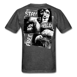 Wild and Free Men's T-Shirt - heather black