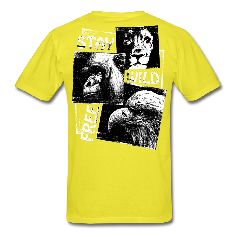 Wild and Free Men's T-Shirt - yellow