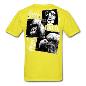 Wild and Free Men's T-Shirt - yellow