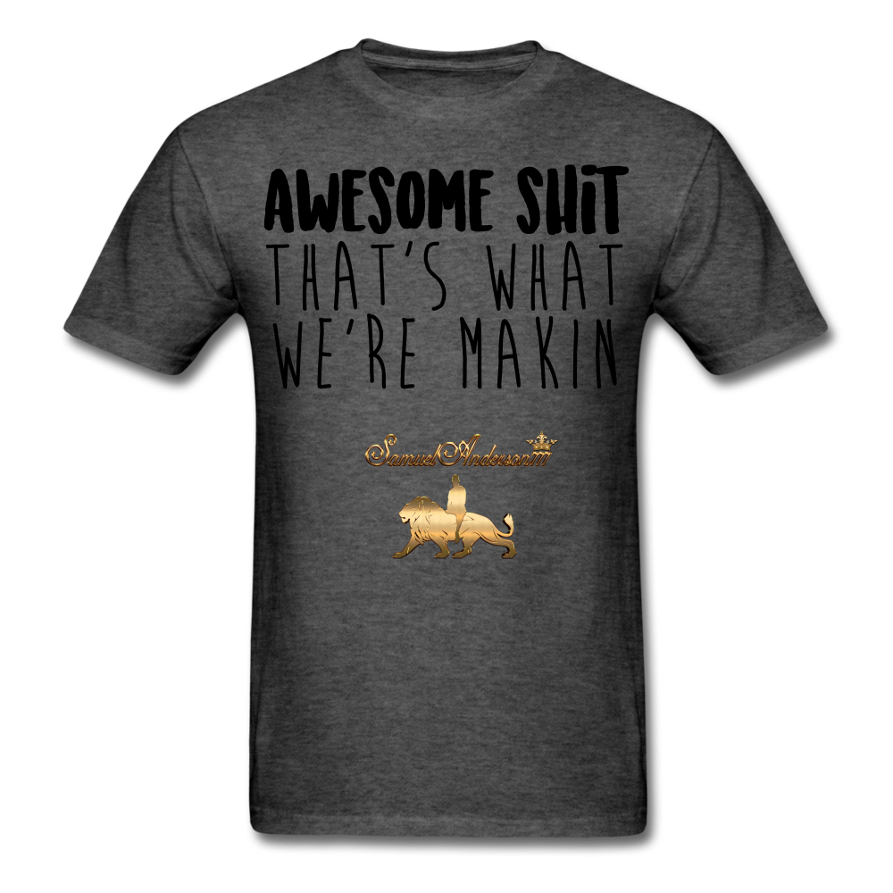 Awesome Sh*t Men's T-Shirt - heather black