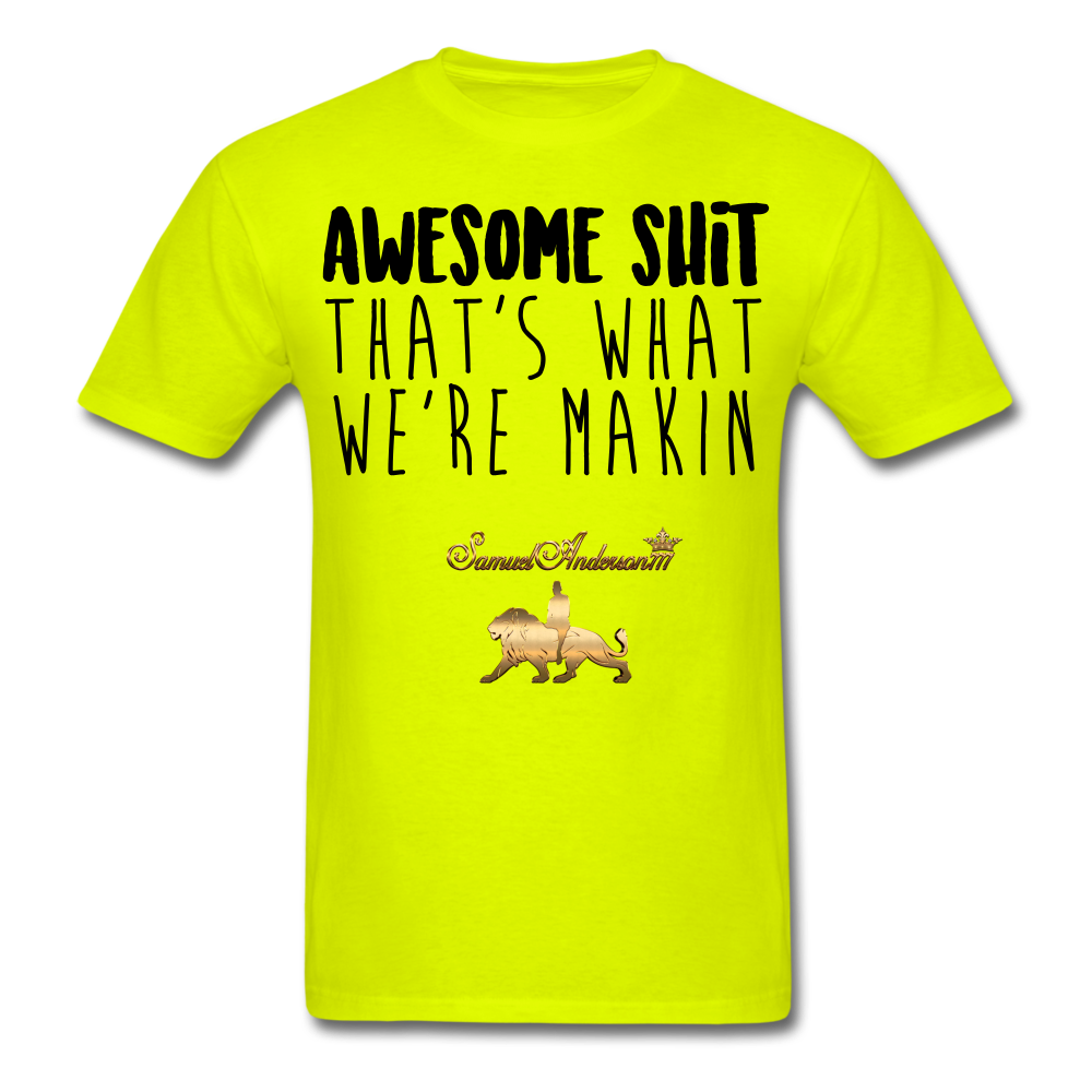 Awesome Sh*t Men's T-Shirt - safety green