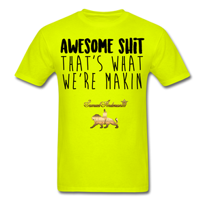 Awesome Sh*t Men's T-Shirt - safety green