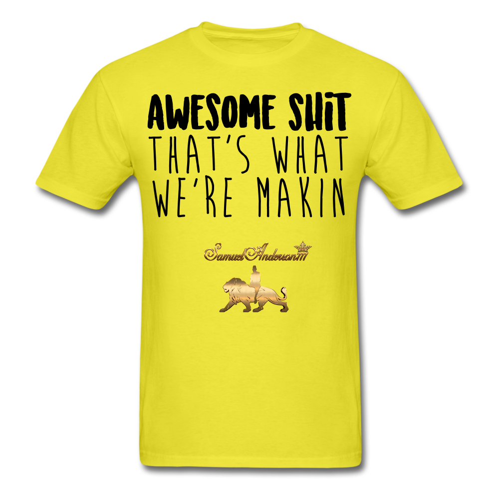 Awesome Sh*t Men's T-Shirt - yellow