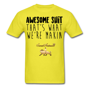 Awesome Sh*t Men's T-Shirt - yellow