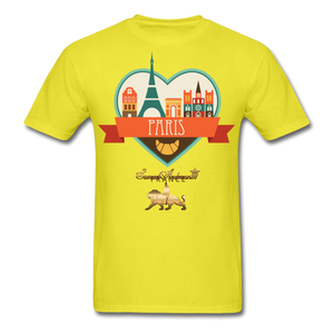 Paris Men's T-Shirt - yellow