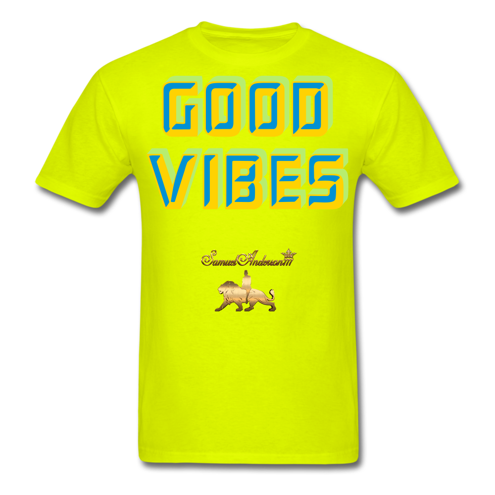 Good Vibes Only Men's T-Shirt - safety green