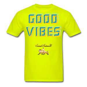 Good Vibes Only Men's T-Shirt - safety green