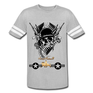 Mind of a Soldier PREMIUM Vintage Sport T-Shirt - heather gray/white