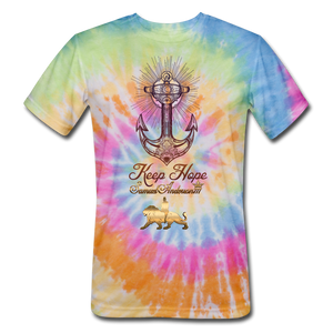 Keep Hope Unisex Tie Dye T-Shirt - rainbow