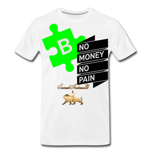 No Money No Pain Men’s Premium Organic T-Shirt - white