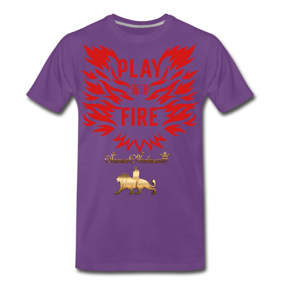 Play With Fire Men's Premium T-Shirt - purple