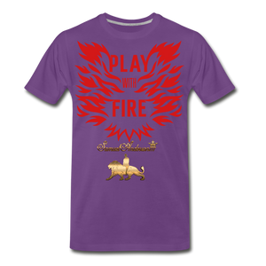 Play With Fire Men's Premium T-Shirt - purple