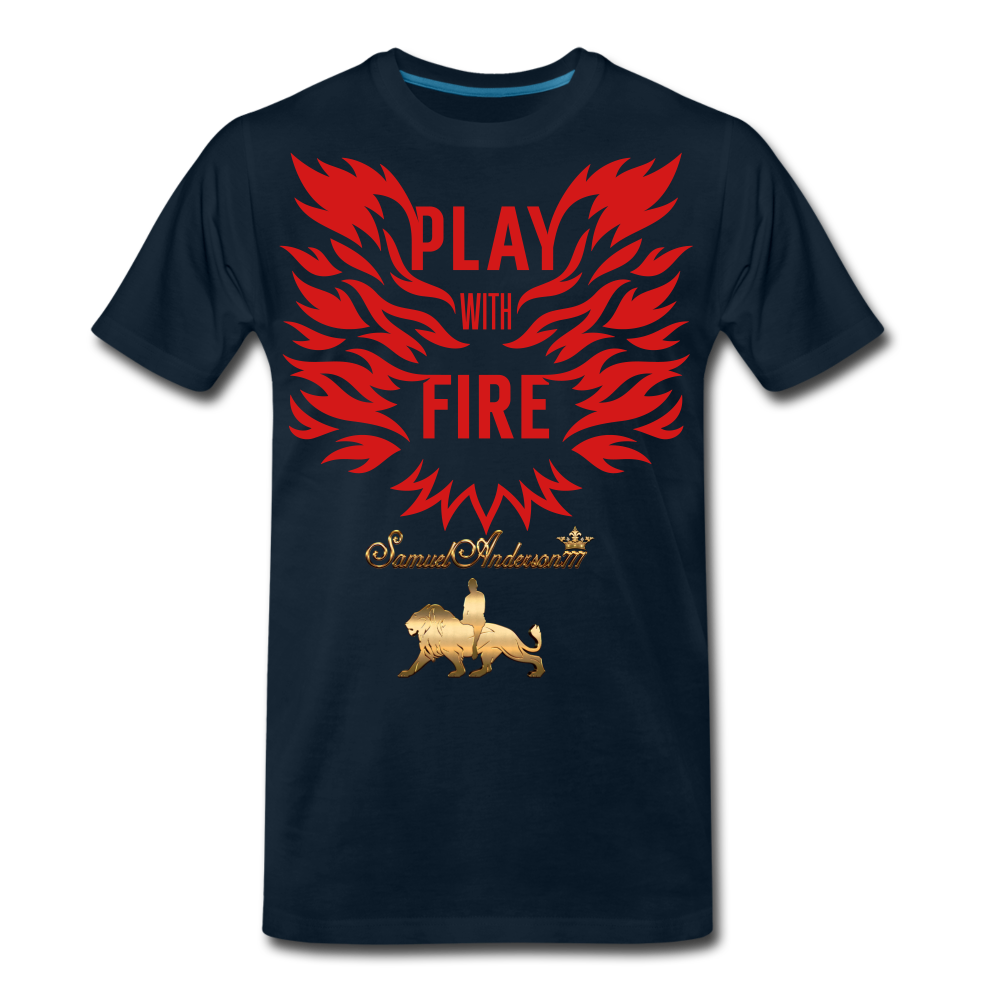 Play With Fire Men's Premium T-Shirt - deep navy