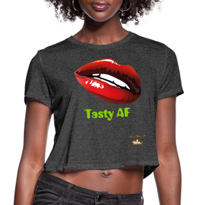 Tasty AF Women's Cropped T-Shirt - deep heather