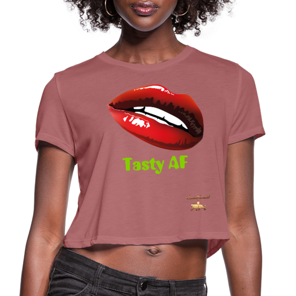 Tasty AF Women's Cropped T-Shirt - mauve