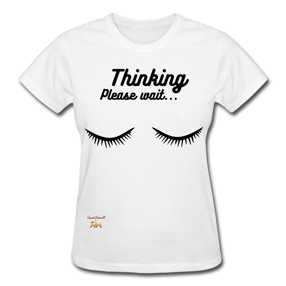 Thinking! Ultra Cotton Ladies T-Shirt - white