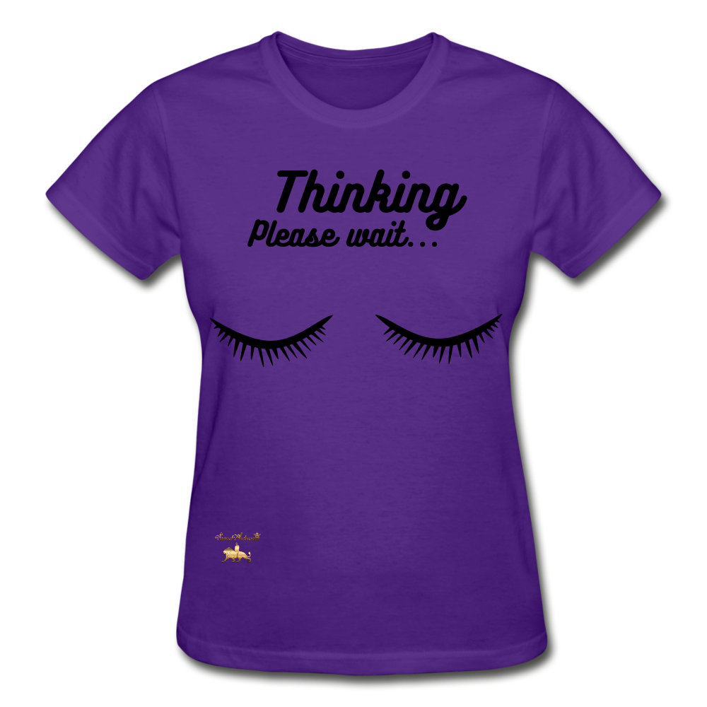 Thinking! Ultra Cotton Ladies T-Shirt - purple