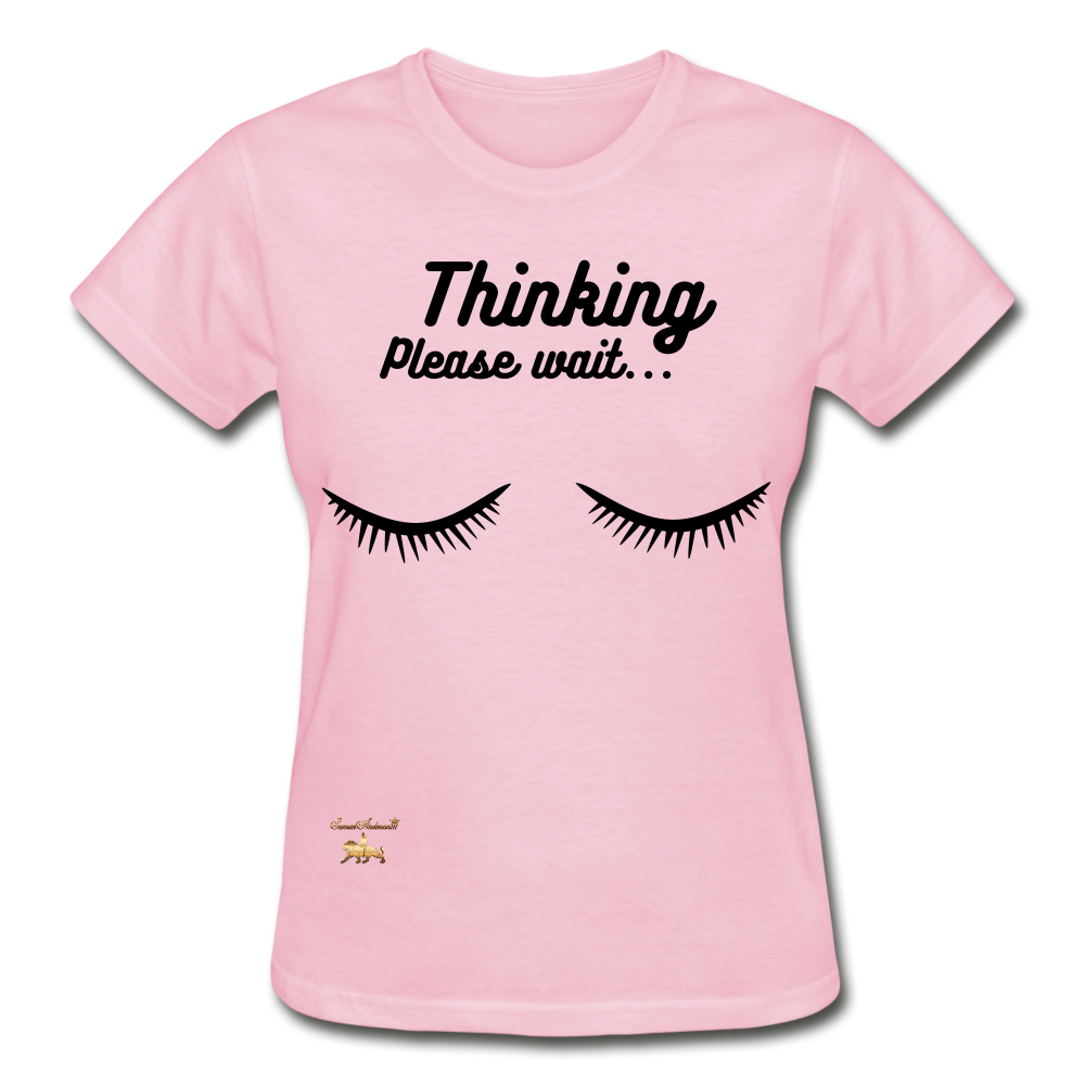 Thinking! Ultra Cotton Ladies T-Shirt - light pink