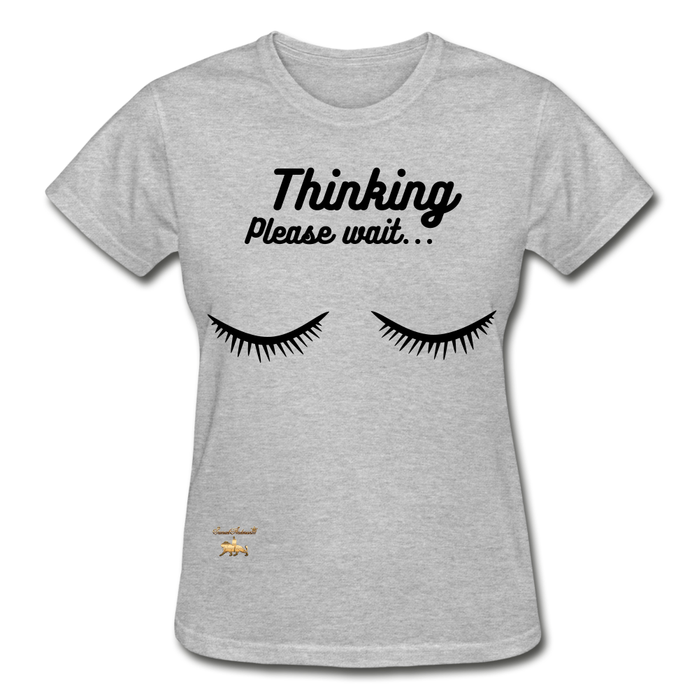 Thinking! Ultra Cotton Ladies T-Shirt - heather gray