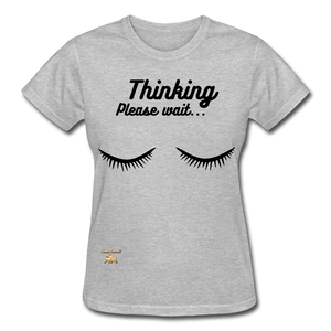 Thinking! Ultra Cotton Ladies T-Shirt - heather gray