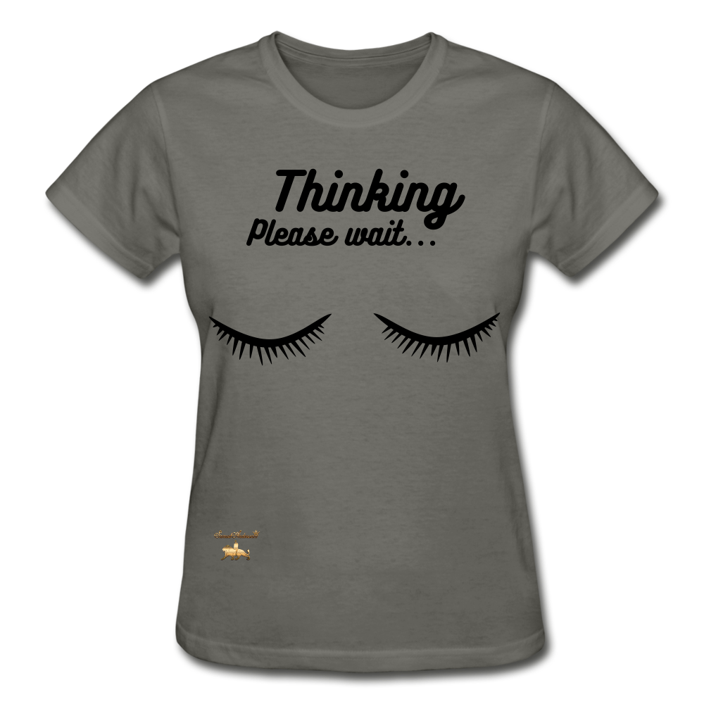 Thinking! Ultra Cotton Ladies T-Shirt - charcoal