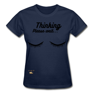Thinking! Ultra Cotton Ladies T-Shirt - navy