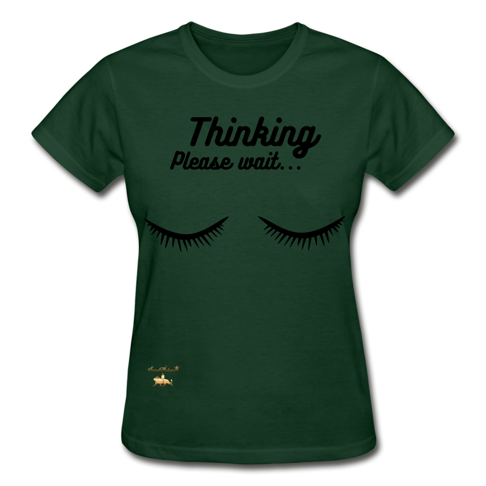 Thinking! Ultra Cotton Ladies T-Shirt - forest green