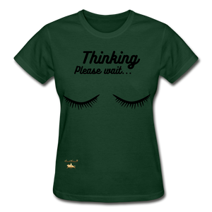 Thinking! Ultra Cotton Ladies T-Shirt - forest green