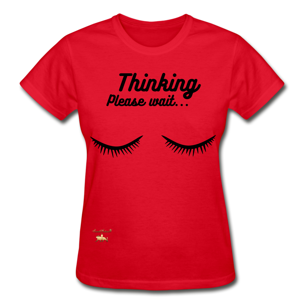 Thinking! Ultra Cotton Ladies T-Shirt - red
