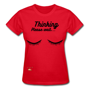 Thinking! Ultra Cotton Ladies T-Shirt - red