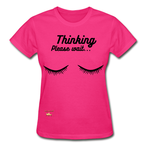 Thinking! Ultra Cotton Ladies T-Shirt - fuchsia