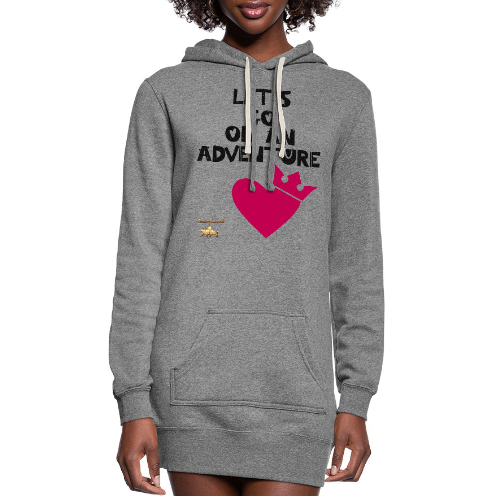 Let's Go On An Adventure Women's Hoodie Dress - heather gray