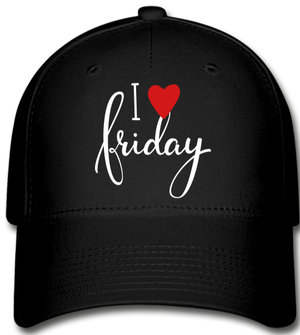 I Love Fridays!!!!!! Baseball Cap - black