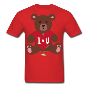 I heart U Bear!!! No Toy Crew Member! Unisex Classic T-Shirt - red