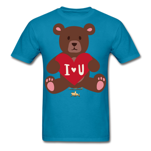 I heart U Bear!!! No Toy Crew Member! Unisex Classic T-Shirt - turquoise