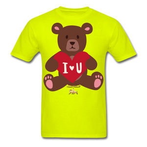 I heart U Bear!!! No Toy Crew Member! Unisex Classic T-Shirt - safety green