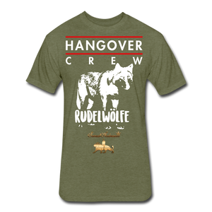 Hangover Crew  Fitted Cotton/Poly T-Shirt - heather military green