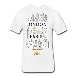 London-Paris-New York   Fitted Cotton/Poly T-Shirt - white