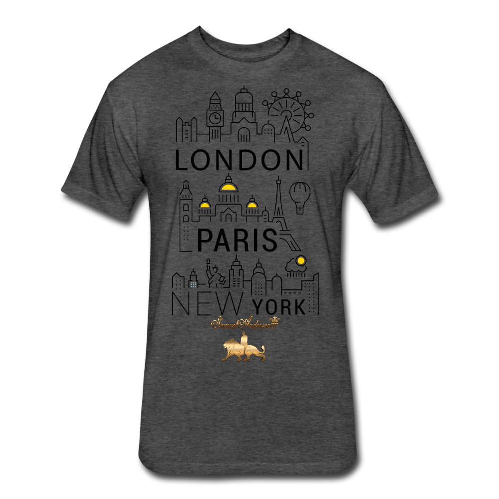 London-Paris-New York   Fitted Cotton/Poly T-Shirt - heather black