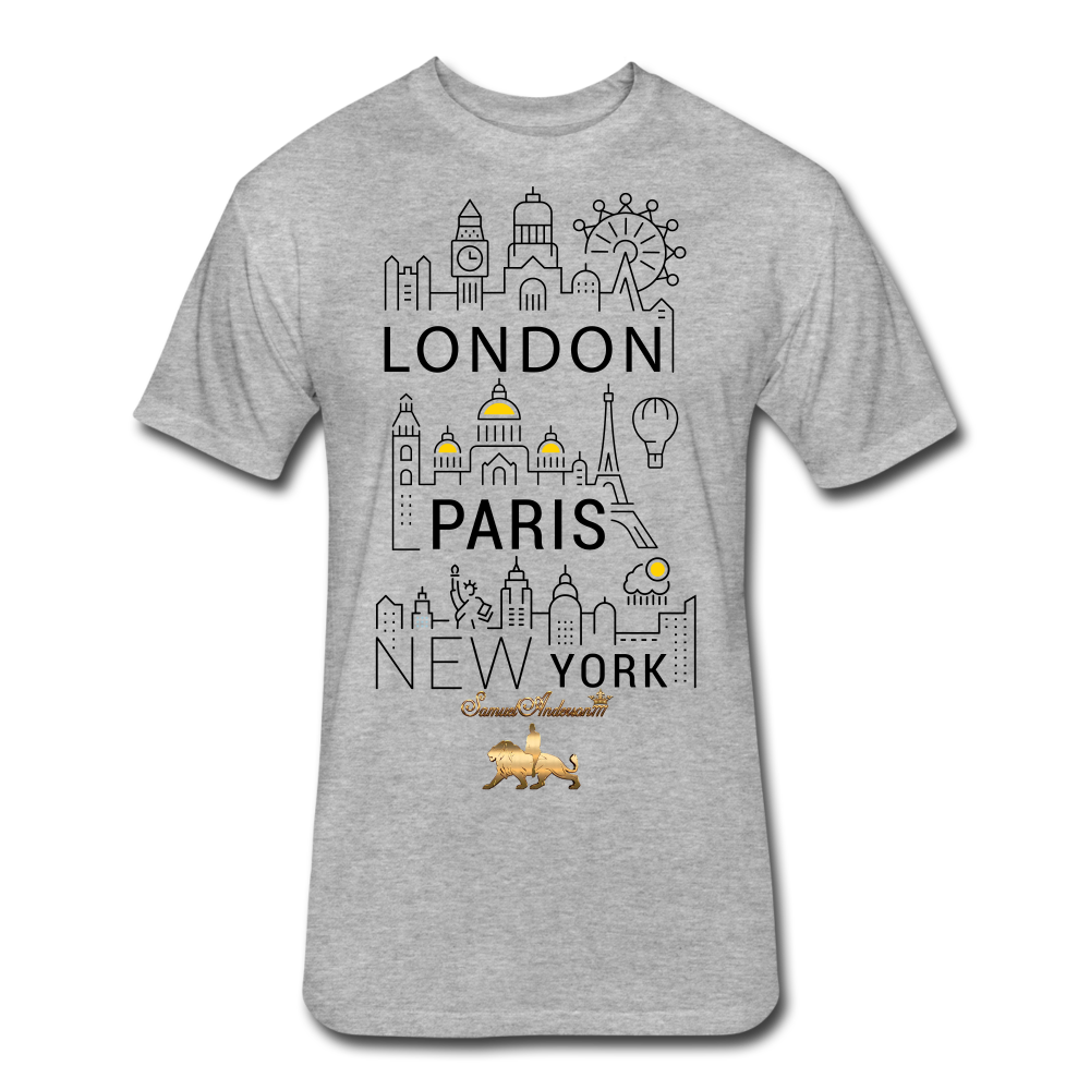 London-Paris-New York   Fitted Cotton/Poly T-Shirt - heather gray