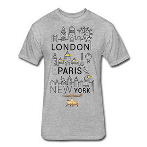 London-Paris-New York   Fitted Cotton/Poly T-Shirt - heather gray