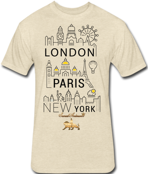 London-Paris-New York   Fitted Cotton/Poly T-Shirt - heather cream