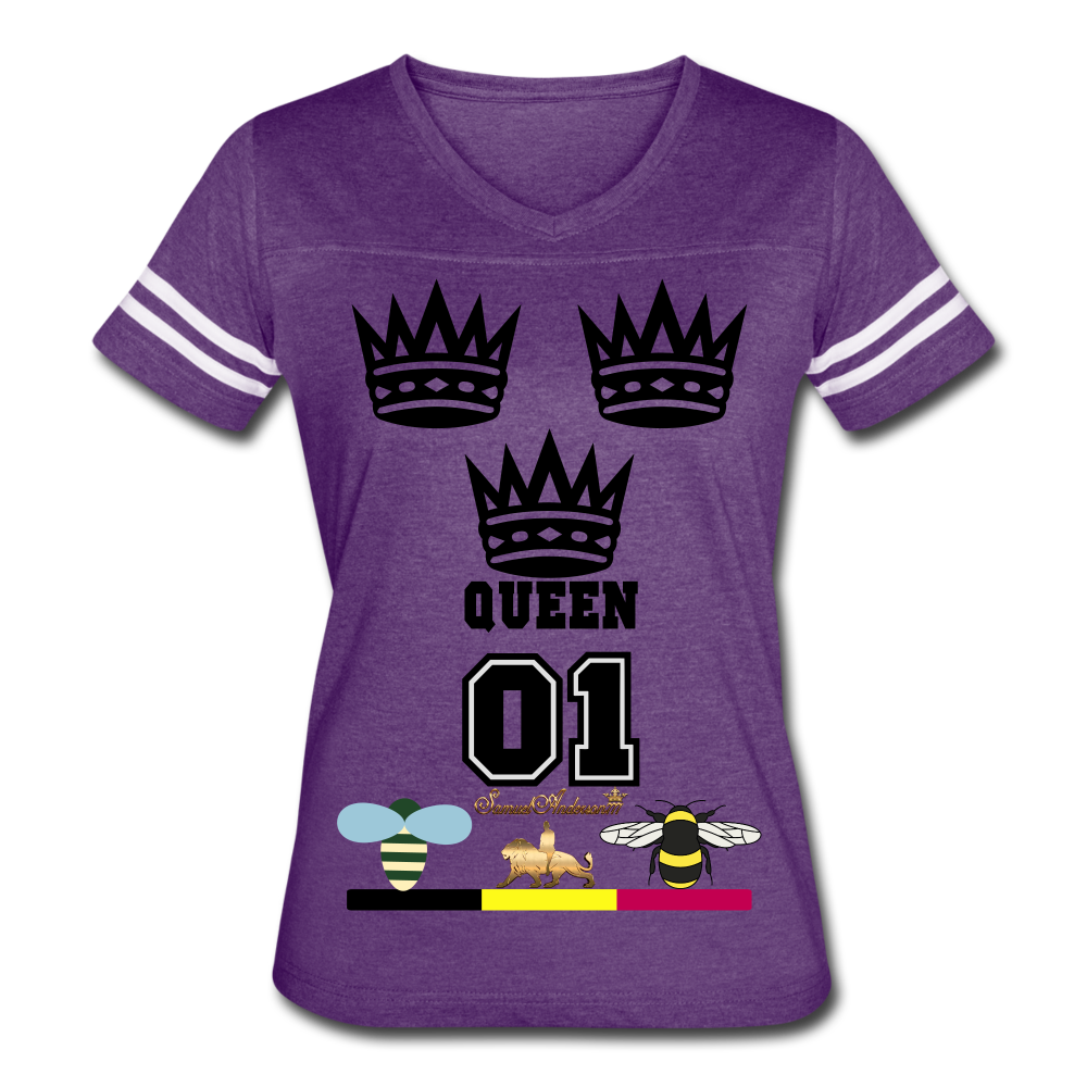 Queen Women’s Vintage Sport T-Shirt - vintage purple/white