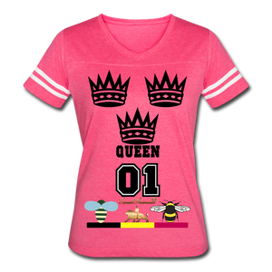Queen Women’s Vintage Sport T-Shirt - vintage pink/white