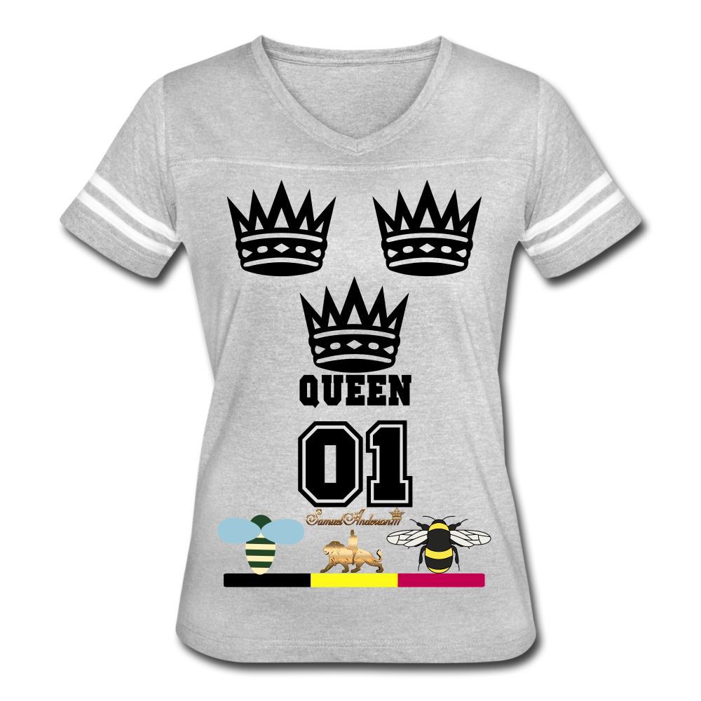 Queen Women’s Vintage Sport T-Shirt - heather gray/white