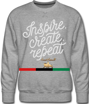 Create!!!! Men’s Premium Sweatshirt - heather gray