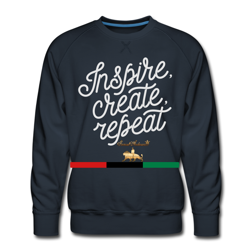 Create!!!! Men’s Premium Sweatshirt - navy